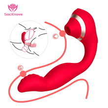 SacKnove Vagina G Spot 3 Modes Vibrating Finger Buckle 10 Speed Sucker Clit Sucking Vibrator Adult Sex Toy Wholesale